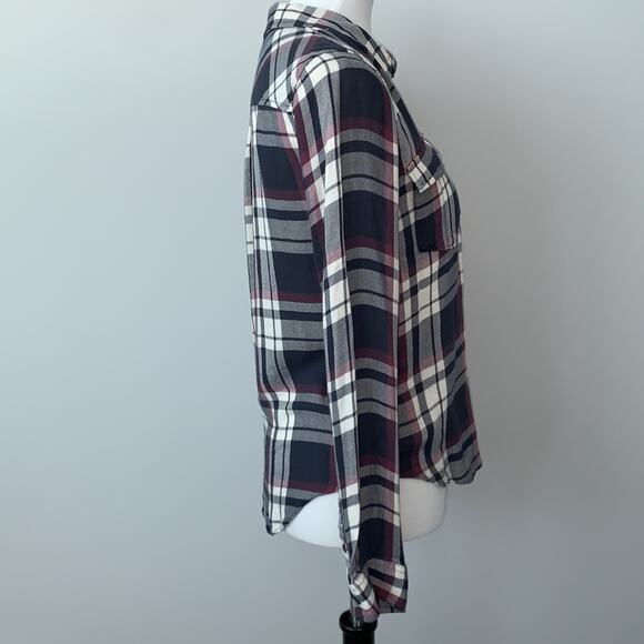 PAIGE Maya Plaid Button Down Flannel Shirt Sz S - Picture 4 of 8